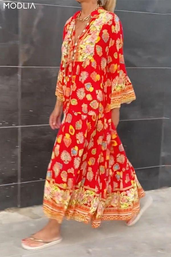50% RABATT TEMPORÄR | Amira™ | Maxi-Sommerkleid - MODLIA