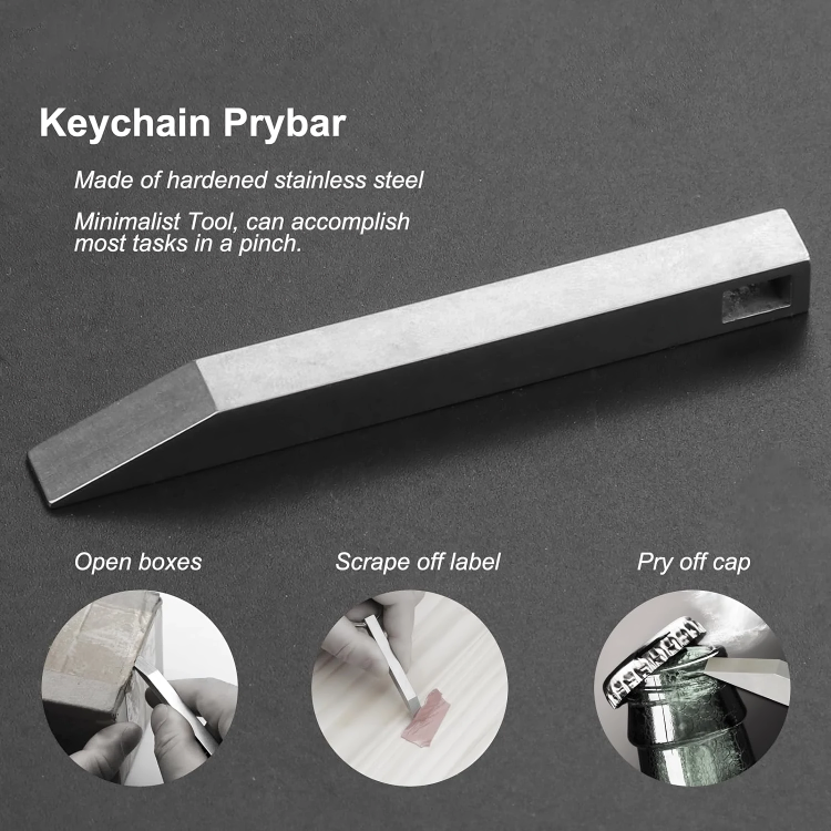 1 + 2 GRATUIT AUJOURD'HUI | PocketBar™ | Mini-Prybar en acier inoxydable ultime