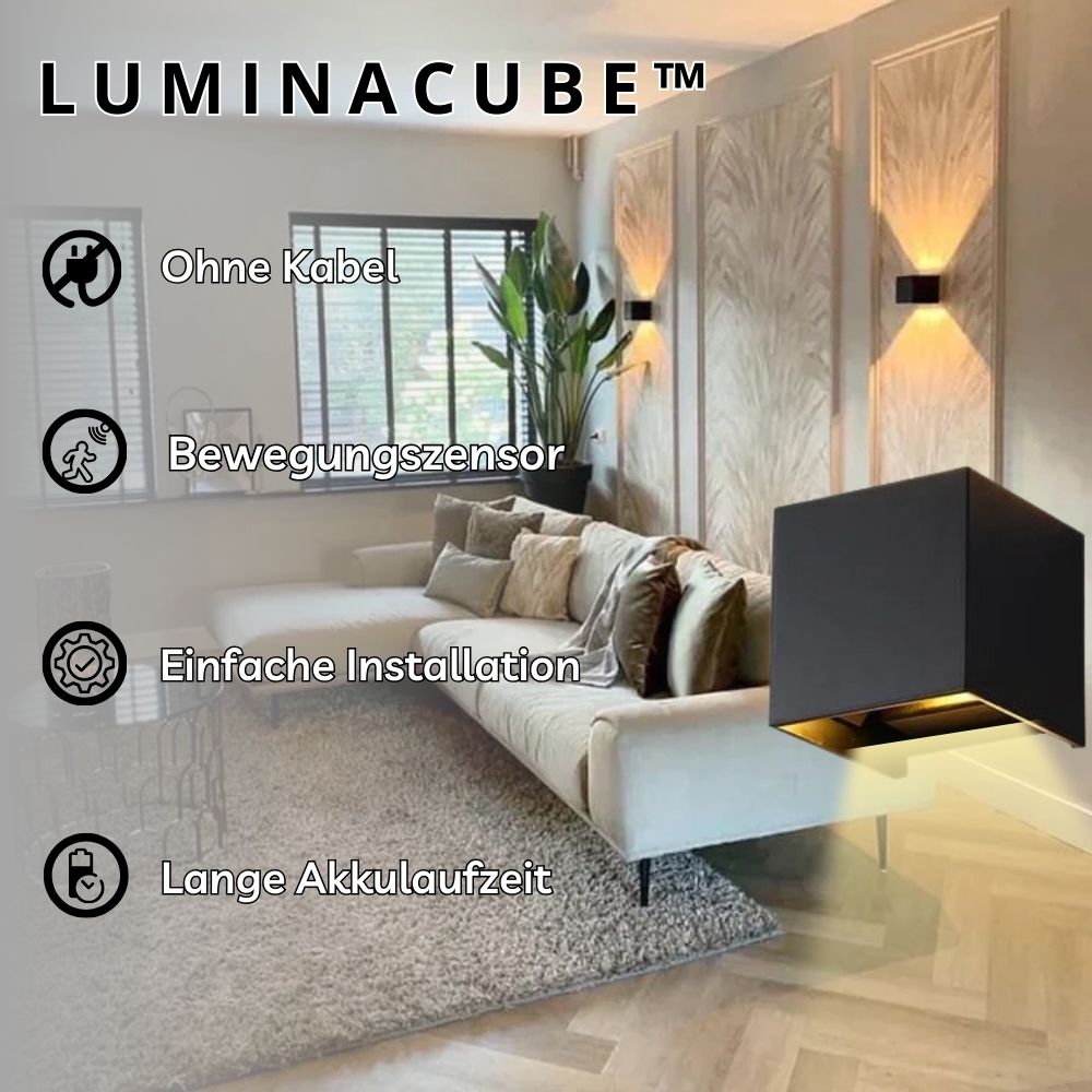 50% DE REMISE TEMPORAIRE | LuminaCube™ | La lampe murale sans fil et luxueuse !