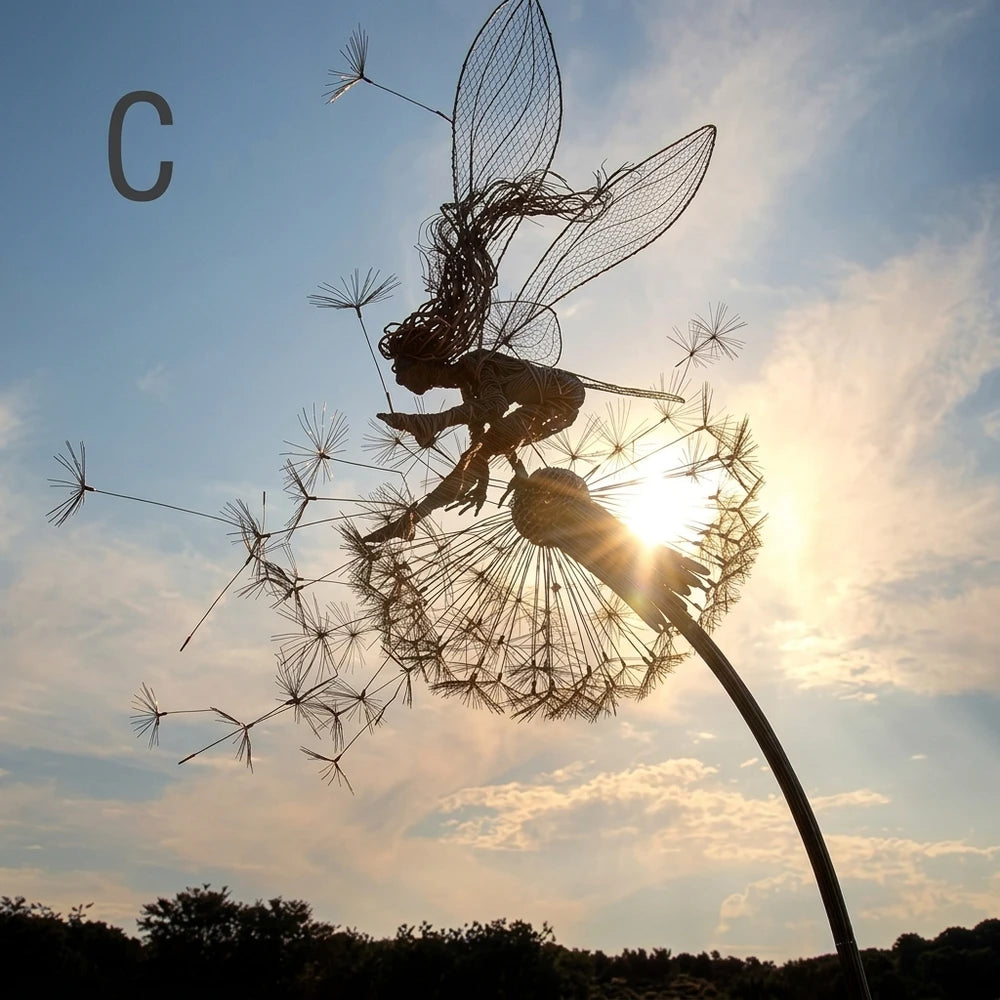 -50 % · OFFRE LIMITÉE · DancingFairy™ · Statue de fée dansante en acier pour le jardin
