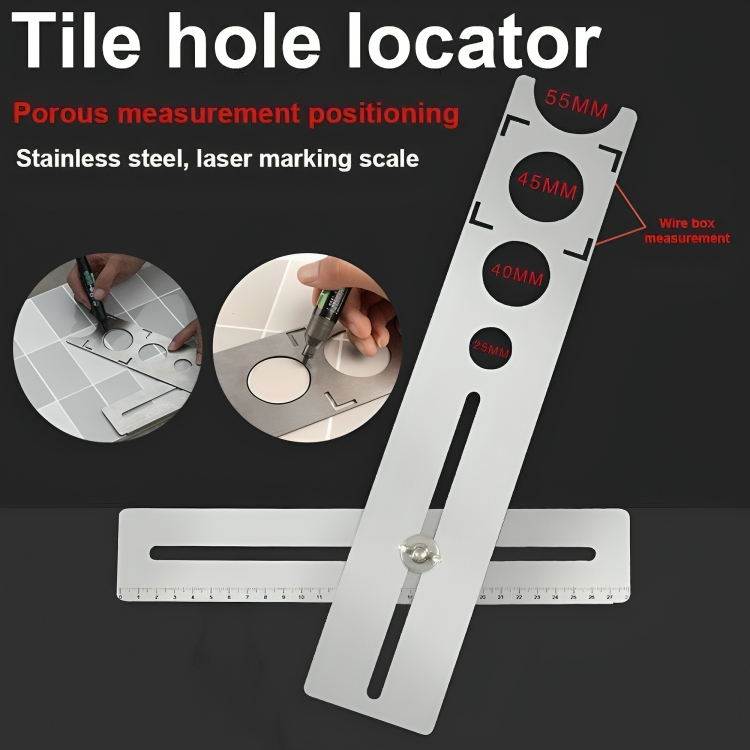 50% DE REMISE TEMPORAIRE | TileGuide™ | Règle de mesure d'angle de carrelage avec dispositif de recherche de trous