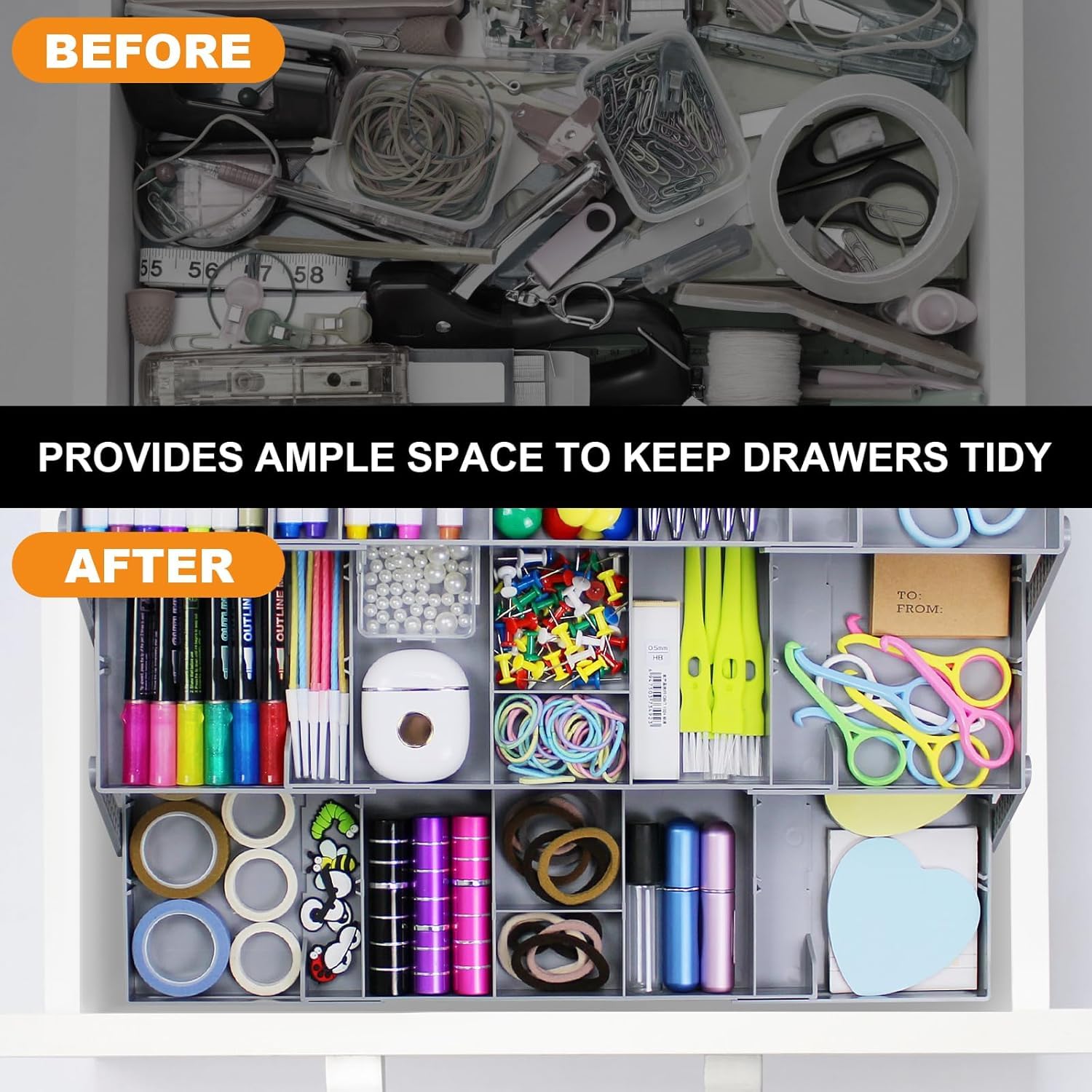 50% DE REMISE TEMPORAIRE | FlexiTray™ | Organisateur de tiroir extensible à 3 niveaux