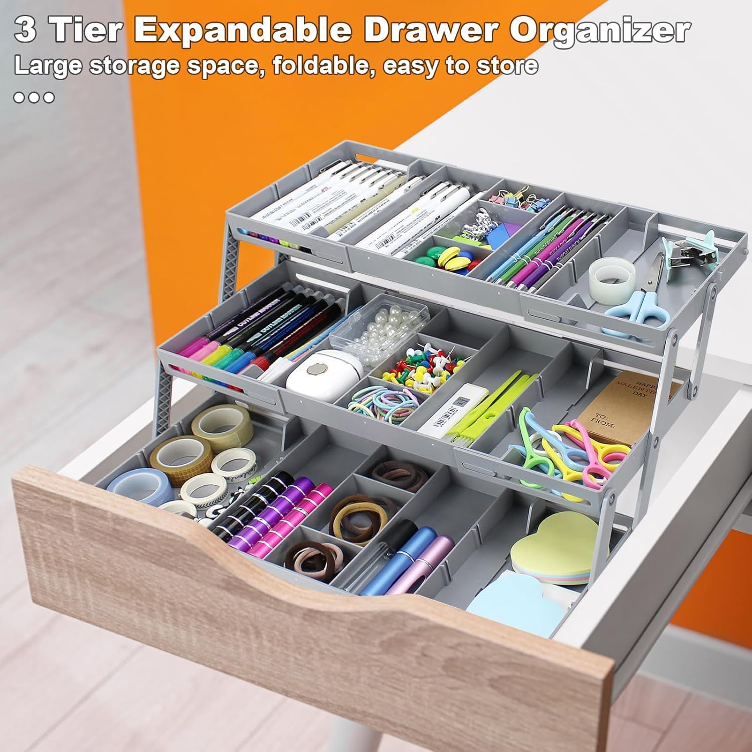 50% DE REMISE TEMPORAIRE | FlexiTray™ | Organisateur de tiroir extensible à 3 niveaux