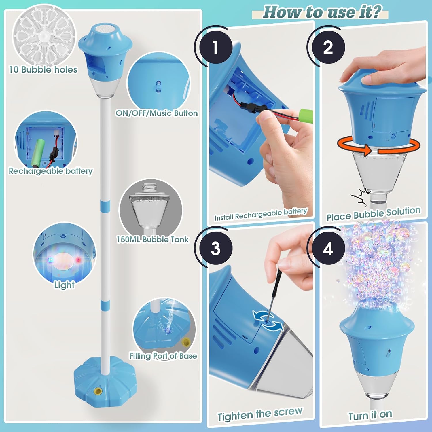 50% DE REMISE TEMPORAIRE | LumiBubbles™ | Transformez chaque événement en une fête de bulles de savon !