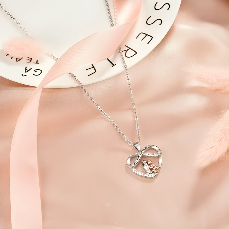 50% DE REMISE TEMPORAIRE | GrandDazzle™ | Collier cœur affectueux pour petite-fille