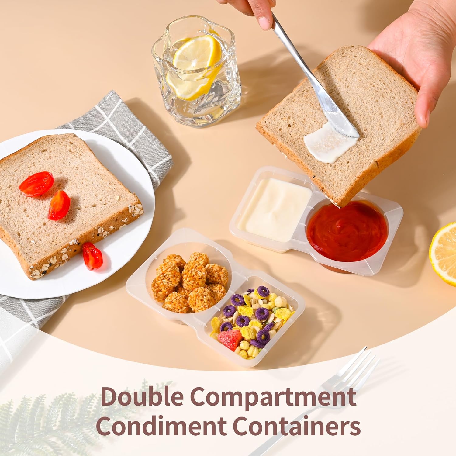 20 + 20 GRATUIT AUJOURD'HUI | CondiBox™ | Gardez vos snacks et sauces proprement séparés !