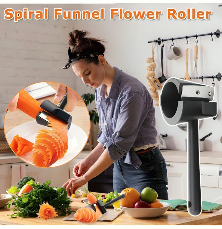 1 + 1 GRATUIT AUJOURD'HUI | FloraPeel™ | Taille-légumes en spirale de type floral