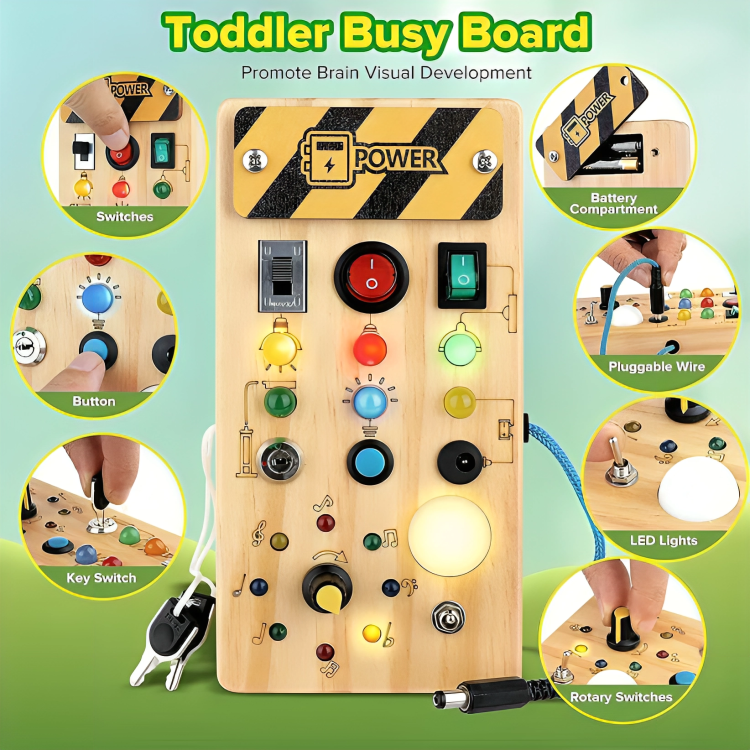 50% DE REMISE TEMPORAIRE | SwitchPlay™ | Plateau d'activités Montessori LED pour enfants