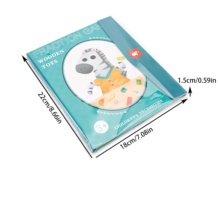 50% DE RABAIS TEMPORAIRE | PuzzlePie™ | Livre de puzzles de nombres fractionnaires magnétiques