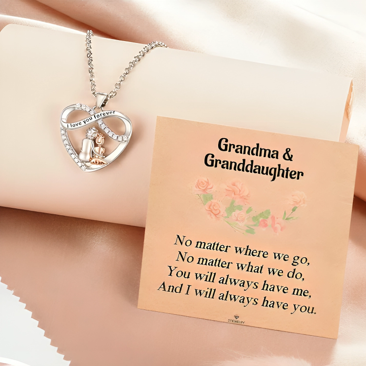 50% DE REMISE TEMPORAIRE | GrandDazzle™ | Collier cœur affectueux pour petite-fille