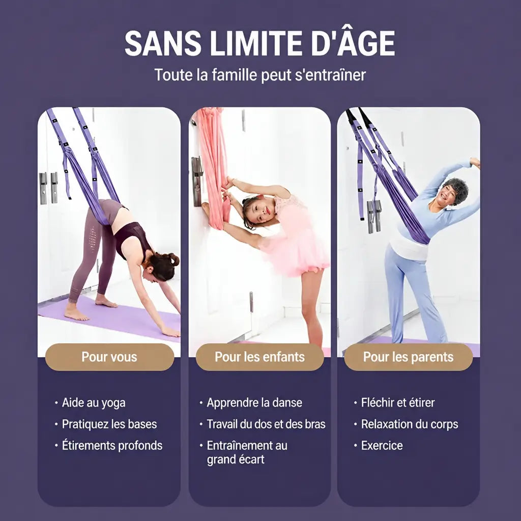 -50 % · OFFRE LIMITÉE · AeroStretch™ · Hammock de Yoga Aérien