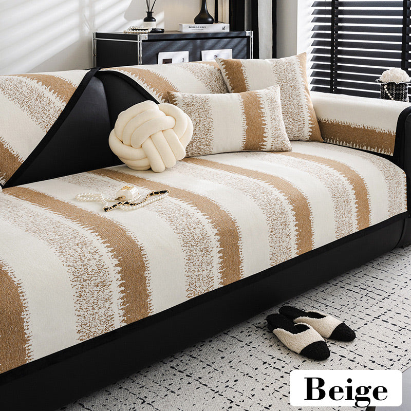 50 % DE REMISE TEMPORAIRE | SnugCover™ | Housse de canapé antidérapante rayée universelle