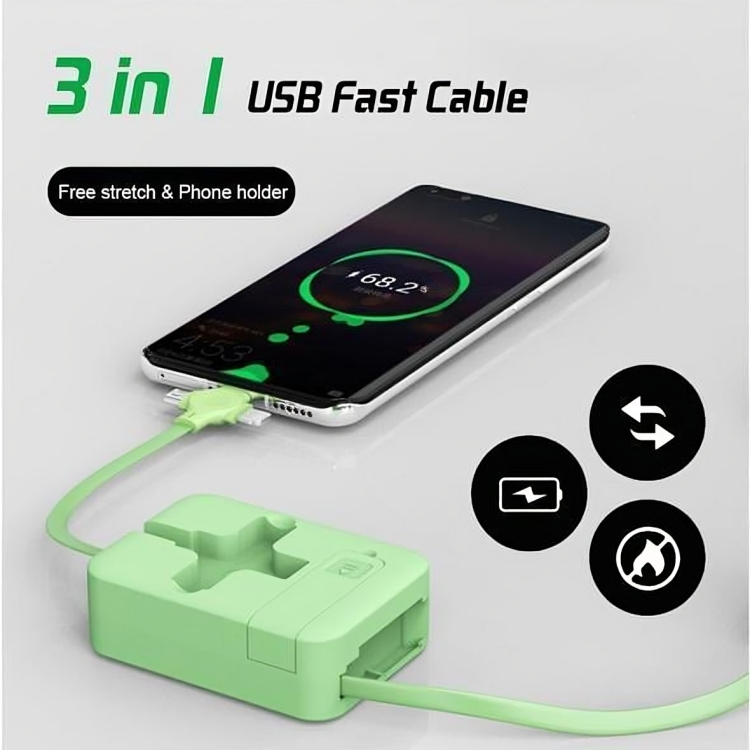 1 + 1 GRATUIT AUJOURD'HUI | ChargeHub™ | Câble USB de charge rapide 3-en-1