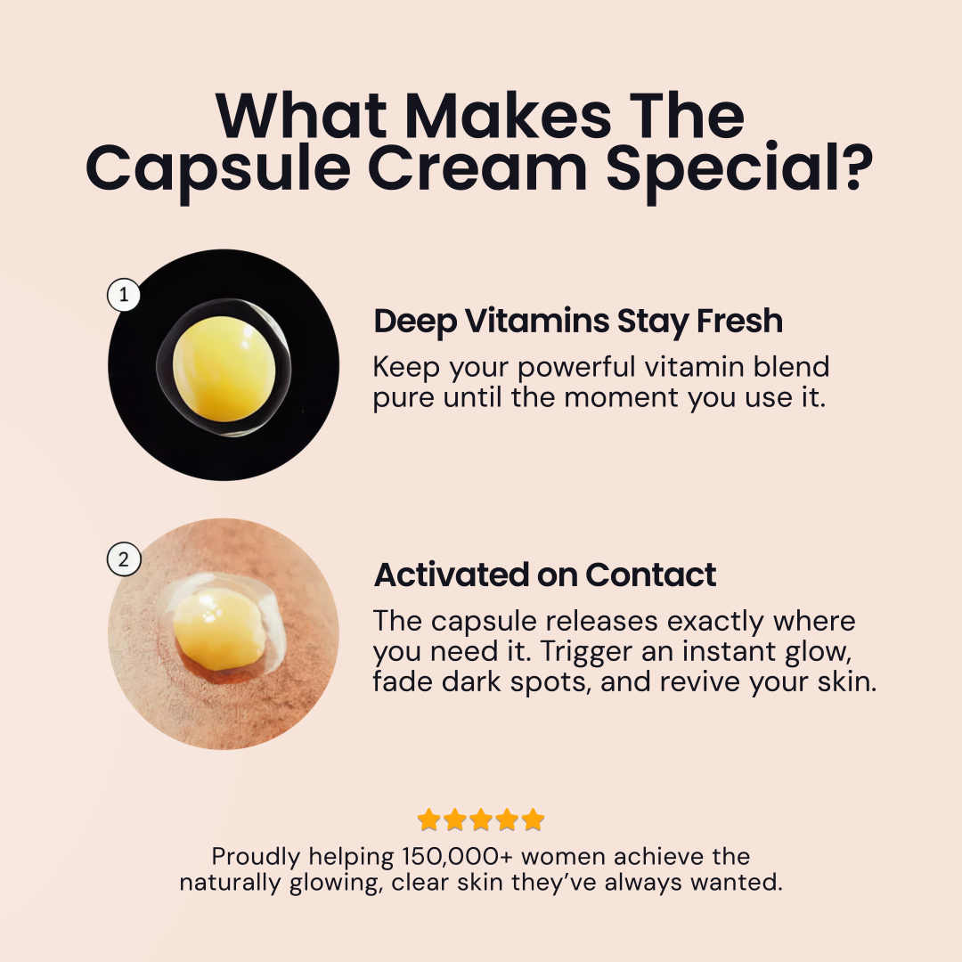 50% DE REMISE TEMPORAIRE | VitaGlow™ | Crème en capsule de vitamine C