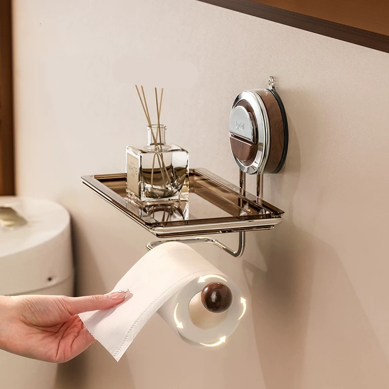 50% DE RABAIS TEMPORAIRE | StickNRoll™ | Porte-papier toilette à ventouse sans perçage