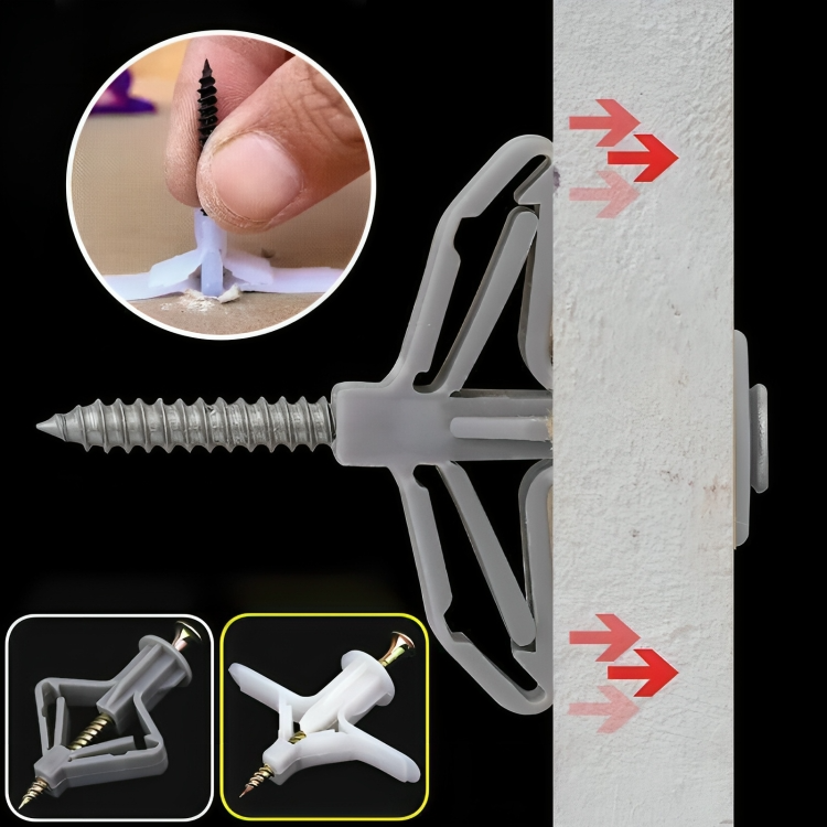 50 % DE REMISE TEMPORAIRE | SecureScrew™ | Tubes d'ancrage à expansion pour avions / papillons et vis à tête fraisée