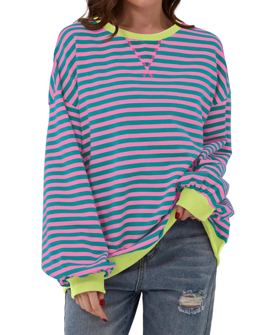50% DE RÉDUCTION TEMPORAIRE | Zinnia™ | Pull oversized à rayures