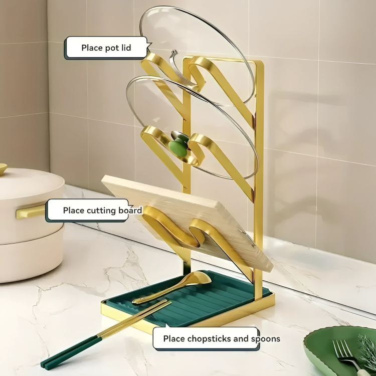 50% DE REMISE TEMPORAIRE | LidStack™ | Support de couvercle de cuisine à trois niveaux