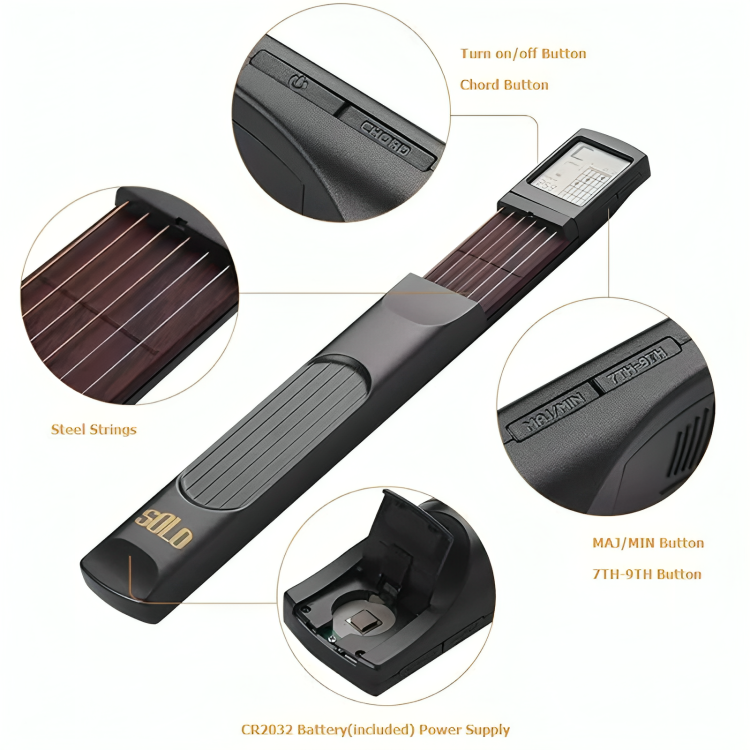 50% RÉDUCTION TEMPORAIRE | StrumPro™ | Entraîneur d'accords de guitare portable