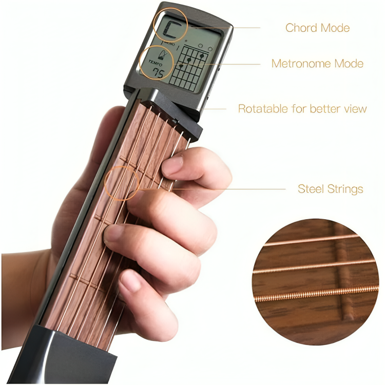 50% RÉDUCTION TEMPORAIRE | StrumPro™ | Entraîneur d'accords de guitare portable