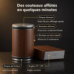 -50 % · OFFRE LIMITÉE · SharpGlide™ · Aiguiseur de couteaux à rouleau