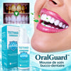 -50 % · OFFRE LIMITÉE · OralGuard™ · Mousse blanchissante et soin bucco-dentaire 100 % d’origine végétale