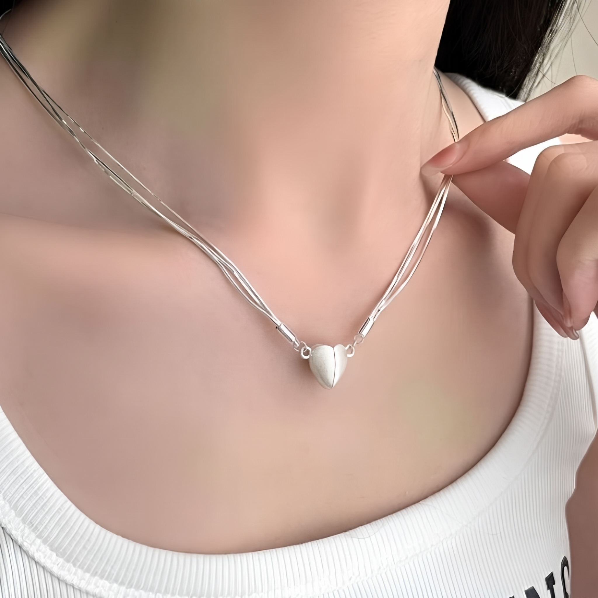 -50 % · OFFRE LIMITÉE · HeartLink™ · Collier cœur magnétique