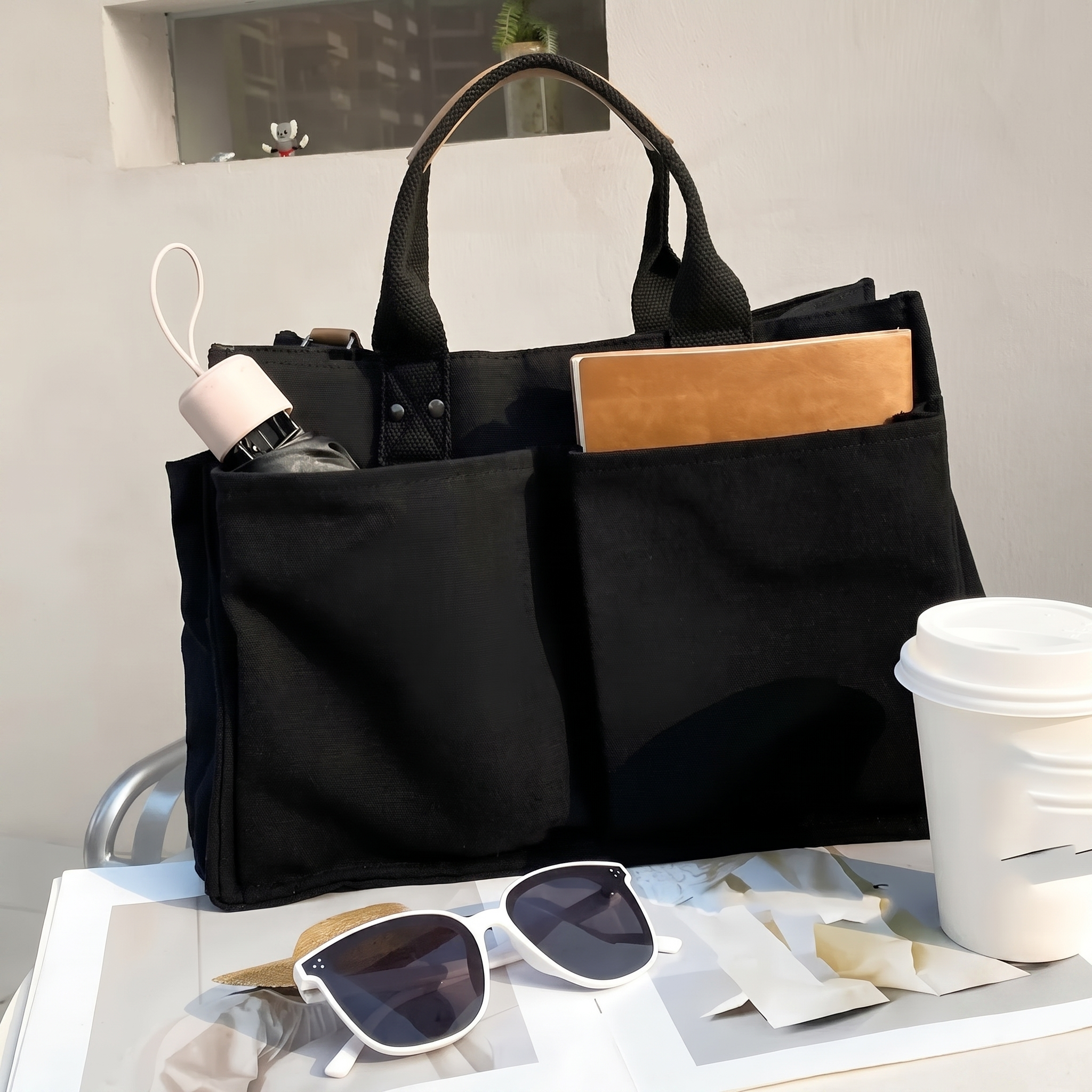 -50 % · OFFRE LIMITÉE · UrbanTote™ · Sac cabas en toile à multiples poches