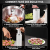 -50 % · OFFRE LIMITÉE · MasterStuffer™ · Saucisses et boulettes faciles !