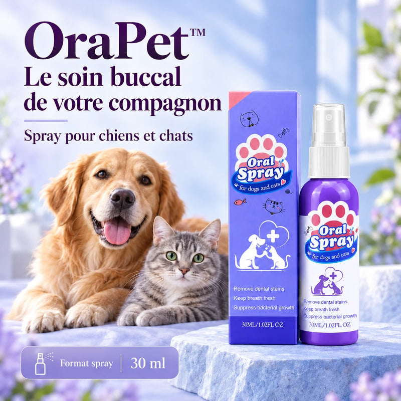 -50 % · OFFRE LIMITÉE · OraPet™ ·  Des dents et des gencives saines grâce au spray dentaire pour animaux !