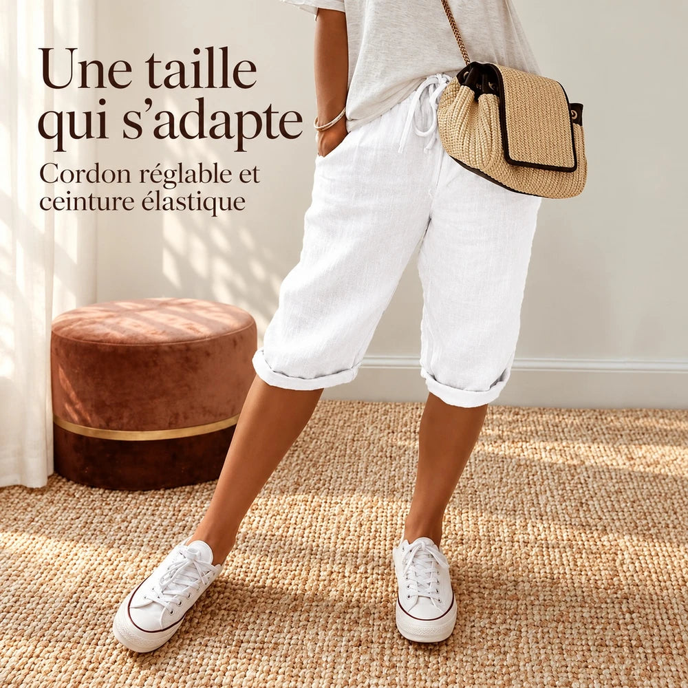 -50 % · OFFRE LIMITÉE · Jenna™ · Short femme en coton et lin