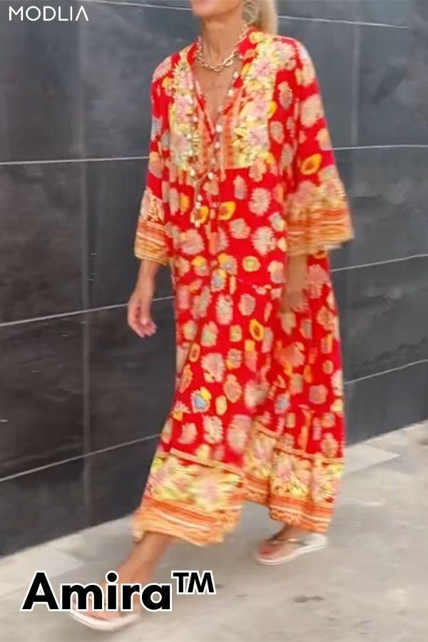 50% RABATT TEMPORÄR | Amira™ | Maxi-Sommerkleid - MODLIA