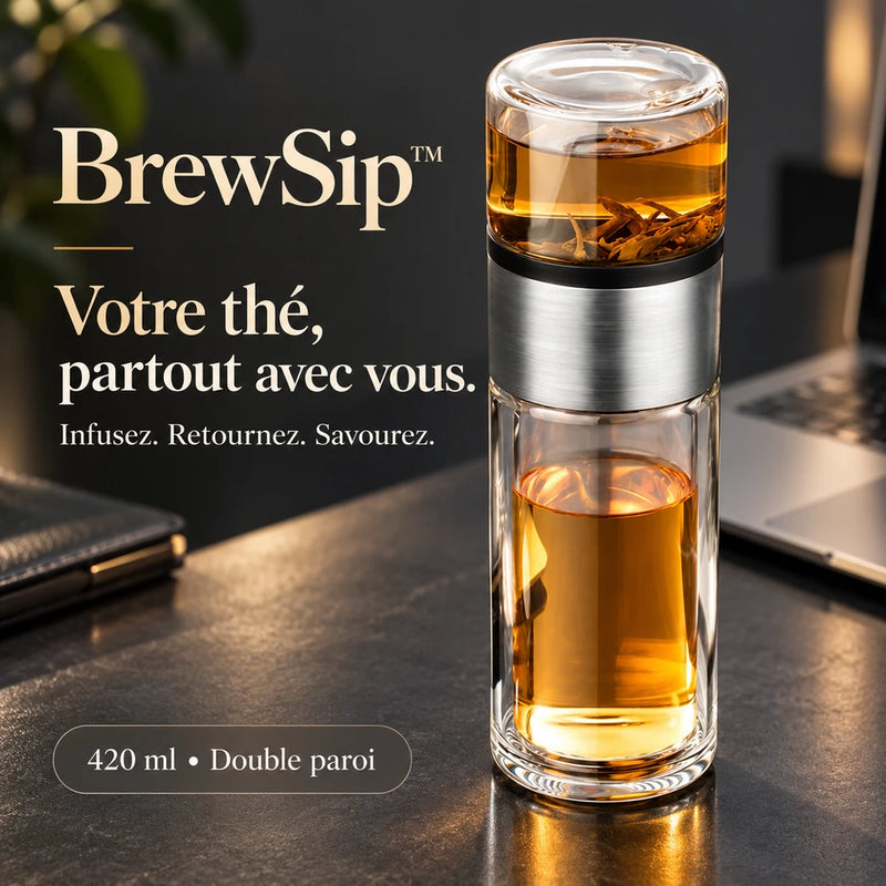-50 % · OFFRE LIMITÉE · BrewSip™ · Bouteille à thé