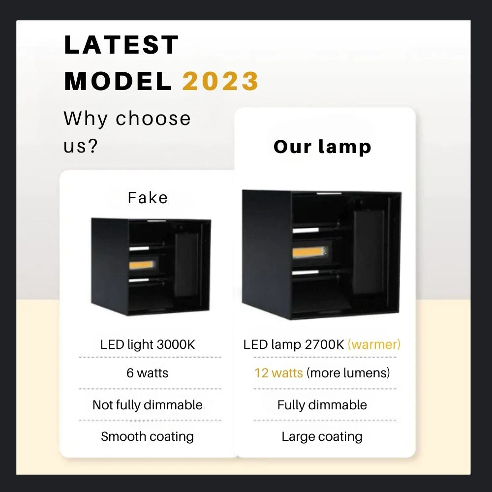 50% DE REMISE TEMPORAIRE | LuminaCube™ | La lampe murale sans fil et luxueuse !