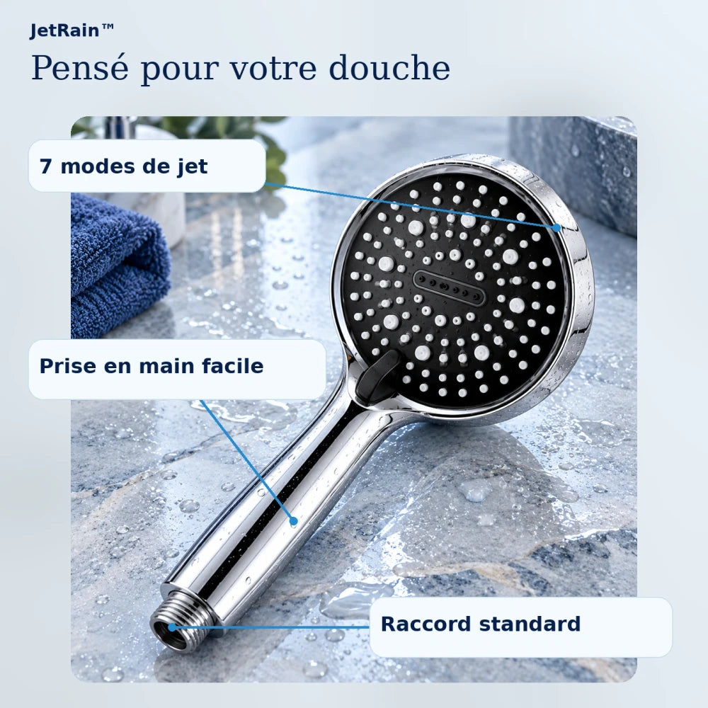 -50 % · OFFRE LIMITÉE · JetRain™ · Douche à haute pression