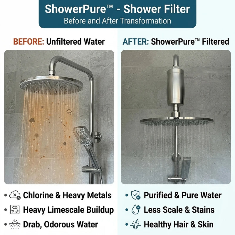 -50 % · OFFRE LIMITÉE · ShowerPure™ · Filtre de douche