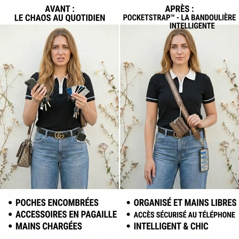 -50 % · OFFRE LIMITÉE · PocketStrap™ · Sling Intelligent