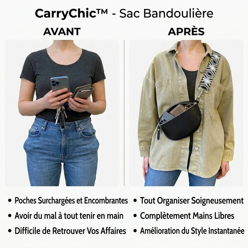 -50 % · OFFRE LIMITÉE · CarryChic™ · Sac bandoulière