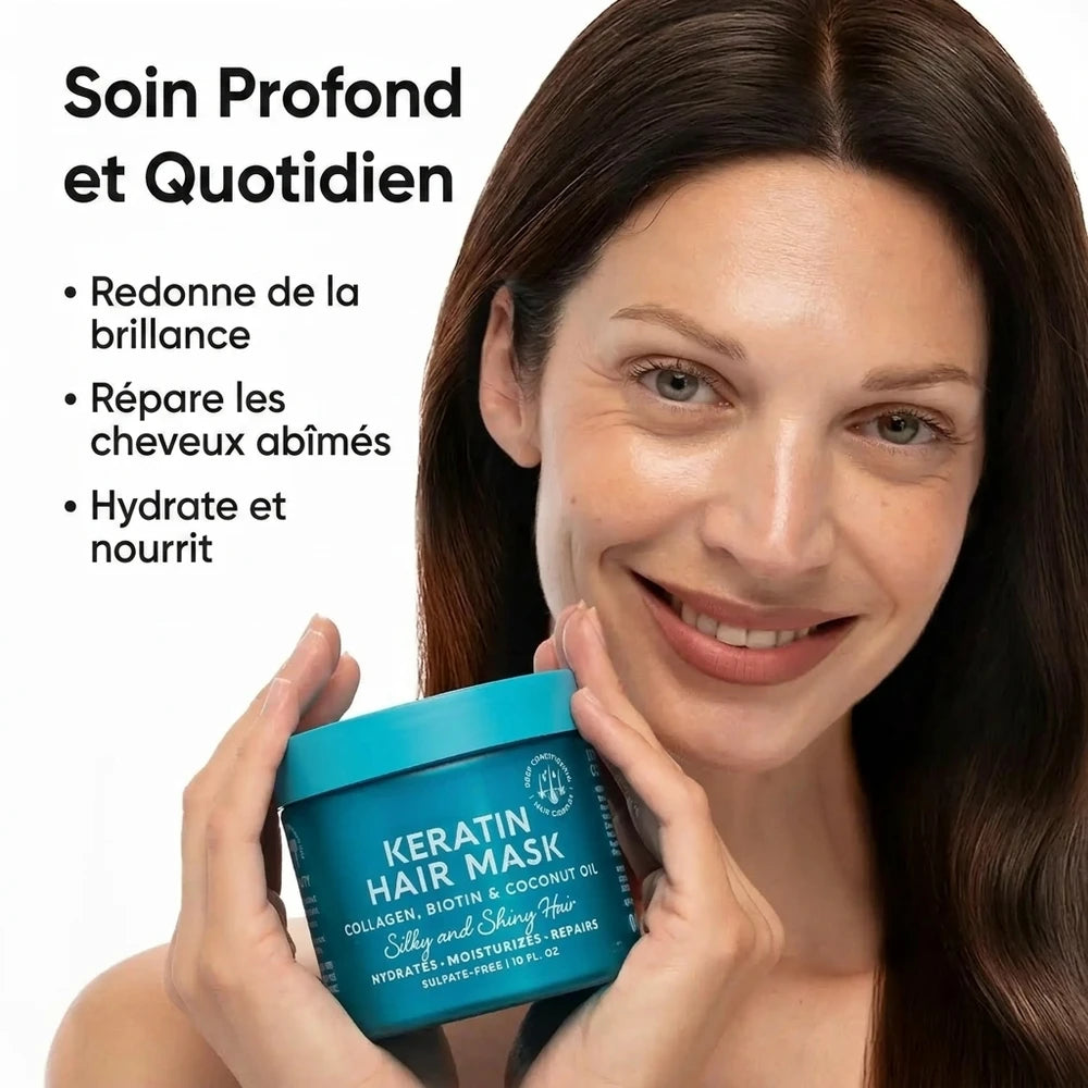 1+1 OFFERT · AUJOURD'HUI · KeratinRevive™ · Masque capillaire
