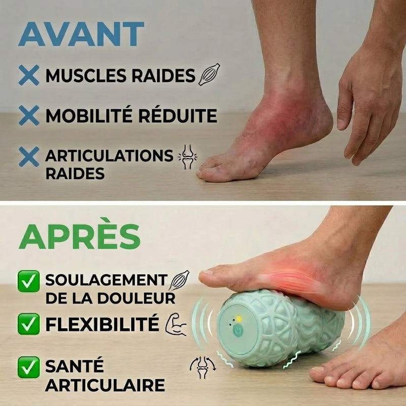 -50 % · OFFRE LIMITÉE · RollRelief™ · Rouleau de massage