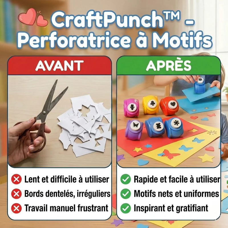 -50 % · OFFRE LIMITÉE · CraftPunch™ · Perforatrice à motifs