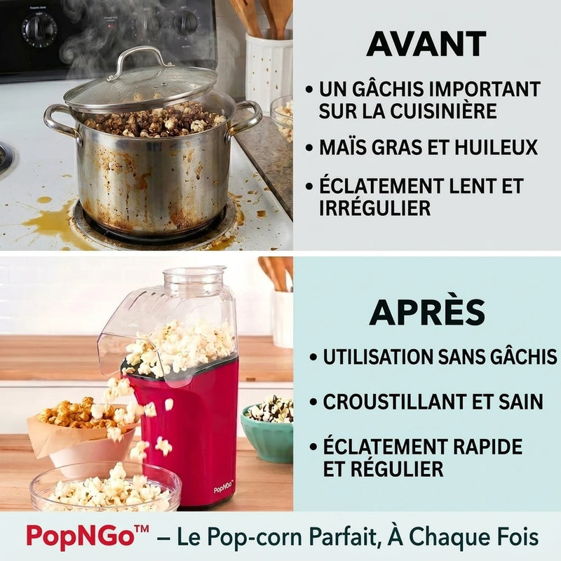 -50 % · OFFRE LIMITÉE · PopNGo™ · Machine à popcorn