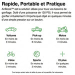 -50 % · OFFRE LIMITÉE · AirBoost™ · Gonfleur de pneus