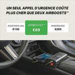 -50 % · OFFRE LIMITÉE · AirBoost™ · Gonfleur de pneus