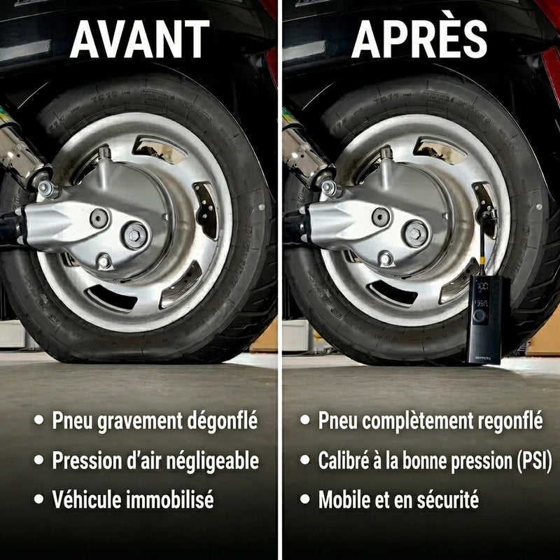 -50 % · OFFRE LIMITÉE · AirBoost™ · Gonfleur de pneus