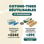 -50 % · OFFRE LIMITÉE · EcoSwab™ · Cotons-tiges réutilisables