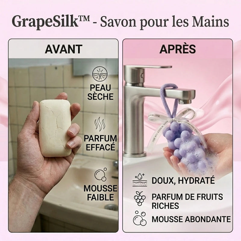 -50 % · OFFRE LIMITÉE · GrapeSilk™ · Savon pour les mains