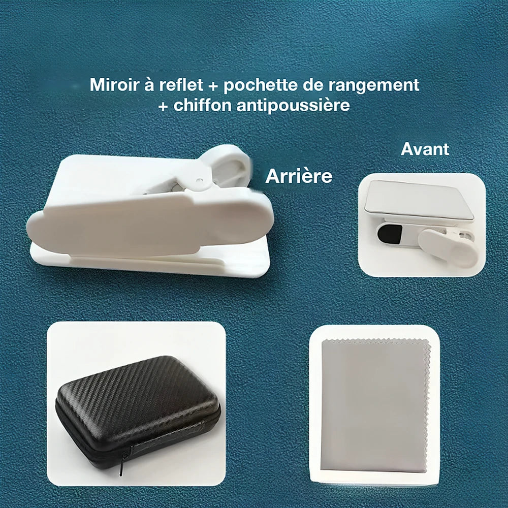 -50 % · OFFRE LIMITÉE · HoloSnap™ · Clip miroir pour caméra