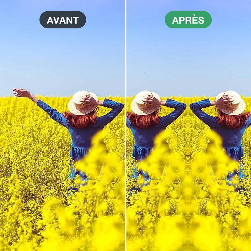 -50 % · OFFRE LIMITÉE · HoloSnap™ · Clip miroir pour caméra