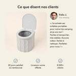 -50 % · OFFRE LIMITÉE · QuickPotty™ · Toilettes d’extérieur pliables et portables